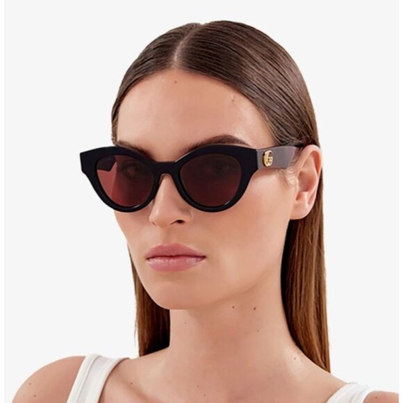 NEW GUCCI GG0957S 006 SUNGLASSES WOMEN HAVANA BROWN EYEWEAR - Picture 1 of 10